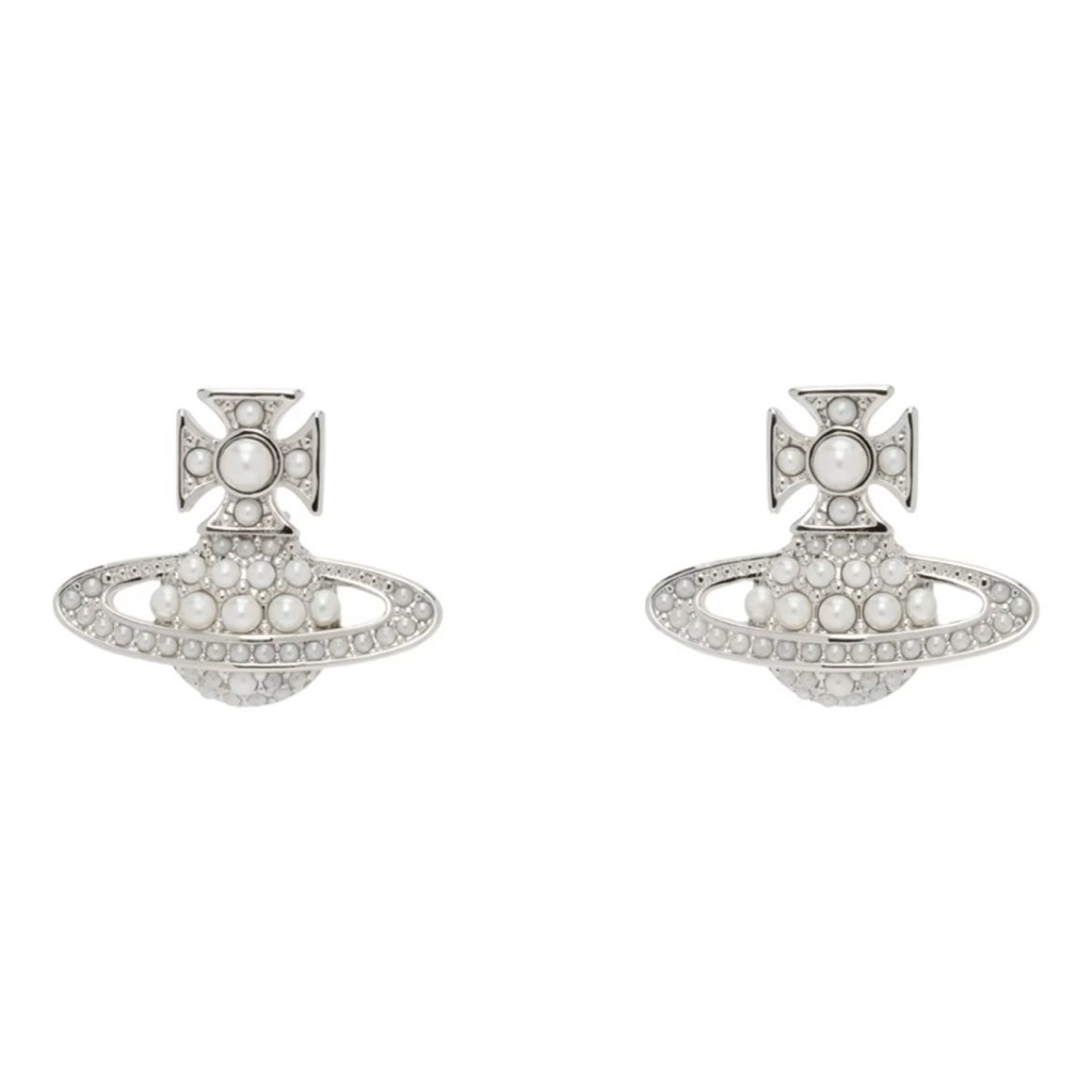Vivienne Westwood Silver Faux Pearl Earrings 200$